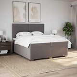 Sommier à lattes de lit avec matelas Taupe 200x200 cm Tissu