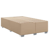 Sommier à lattes de lit matelas cappuccino 120x190cm similicuir