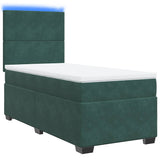 Slatted bed base with mattress Dark green 90x190 cm