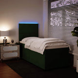 Slatted bed base with mattress Dark green 90x190 cm