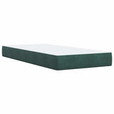 Slatted bed base with mattress Dark green 90x190 cm