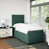 Slatted bed base with mattress Dark green 90x200 cm