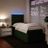 Slatted bed base with mattress Dark green 90x200 cm