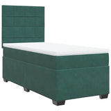 Slatted bed base with mattress Dark green 90x200 cm