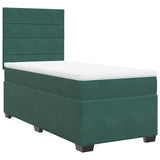 Slatted bed base with mattress Dark green 100x200 cm