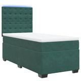 Slatted bed base with mattress Dark green 100x200 cm