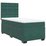 Slatted bed base with mattress Dark green 100x200 cm