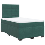 Dark Green 120x200cm Velvet Bed Slatted Base and Mattress