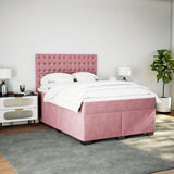 Slatted bed base with mattress Rose 140x190 cm Velvet