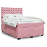 Slatted bed base with mattress Rose 140x190 cm Velvet