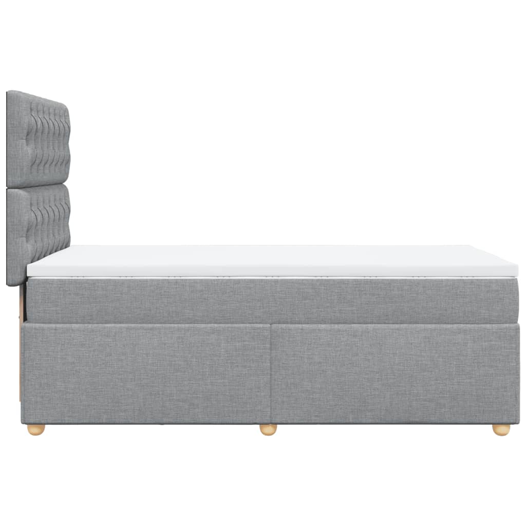 Sommier à lattes de lit avec matelas gris clair 80x200 cm tissu