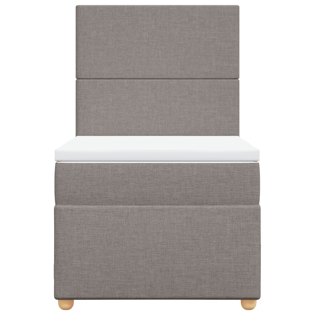 Sommier à lattes de lit avec matelas Taupe 90x190 cm Tissu