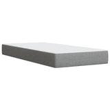 Sommier à lattes de lit avec matelas Gris clair 90x200 cm Tissu