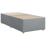 Slatted bed base with mattress Light grey 100x200cm Fabric