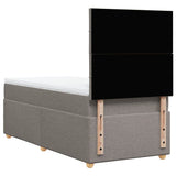 Sommier à lattes de lit avec matelas Taupe 100x200 cm Tissu