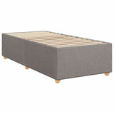 Slatted bed base with mattress Taupe 100x200 cm Fabric