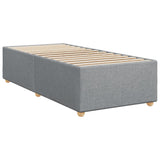 Sommier à lattes de lit avec matelas Gris clair 100x200cm Tissu