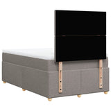 Sommier à lattes de lit avec matelas taupe 120x190 cm tissu