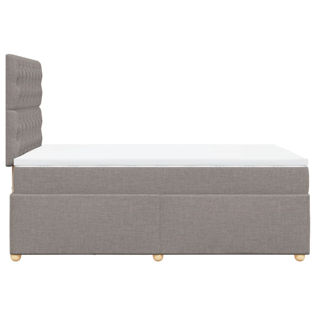 Sommier à lattes de lit avec matelas taupe 120x190 cm tissu