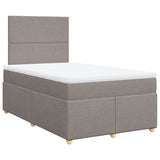 Sommier à lattes de lit avec matelas Taupe 120x200 cm Tissu