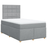 Sommier à lattes de lit avec matelas Gris clair 120x200cm Tissu