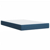 Slatted bed base with mattress Blue 120x200 cm Fabric