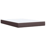 Slatted bed base with mattress Dark brown 140x190 cm