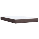 Slatted bed base with mattress Dark brown 140x200 cm