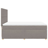 Slatted bed base with mattress Taupe 160x200 cm Fabric