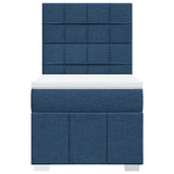 Slatted bed base with mattress Blue 80x200 cm Fabric