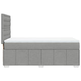 Sommier à lattes de lit avec matelas gris clair 80x200 cm tissu