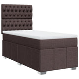 Slatted bed base with mattress Dark brown 90x190 cm