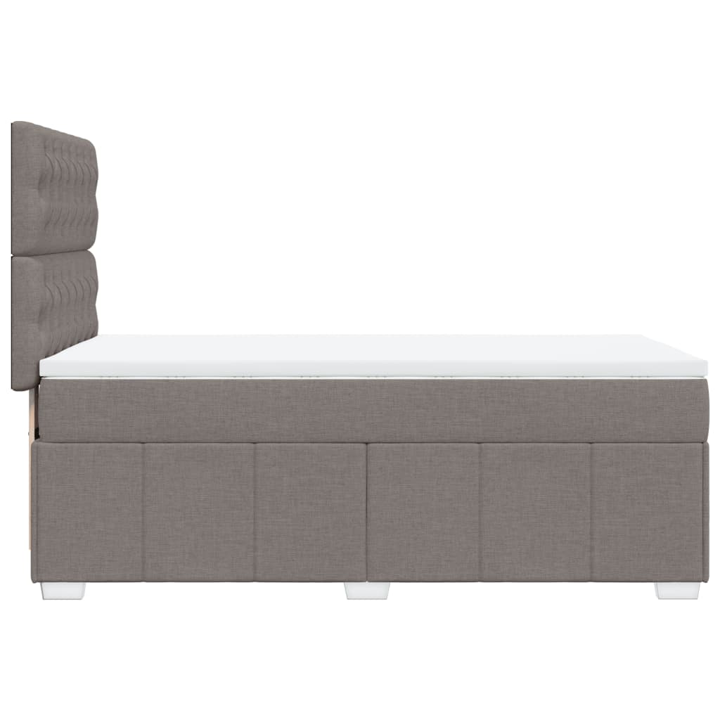 Sommier à lattes de lit avec matelas Taupe 90x190 cm Tissu