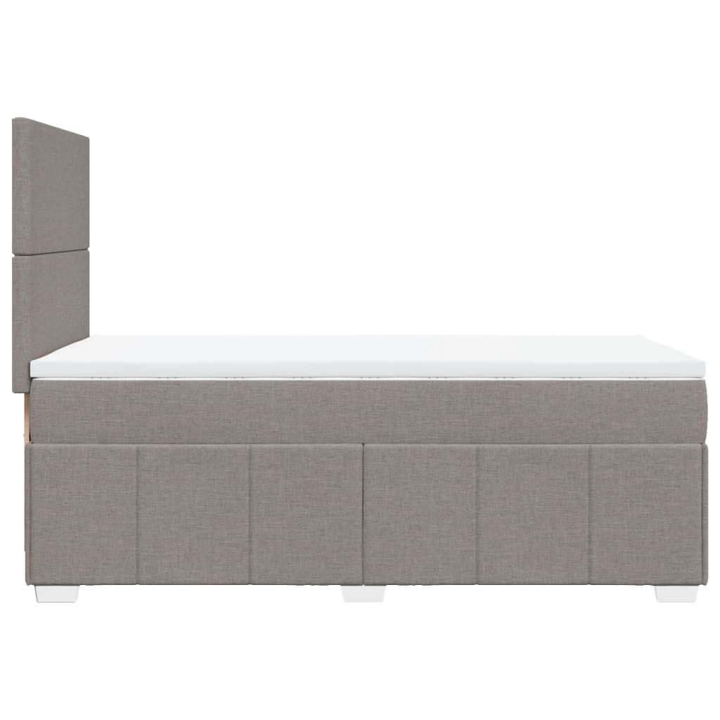 Sommier à lattes de lit avec matelas Taupe 90x200 cm Tissu