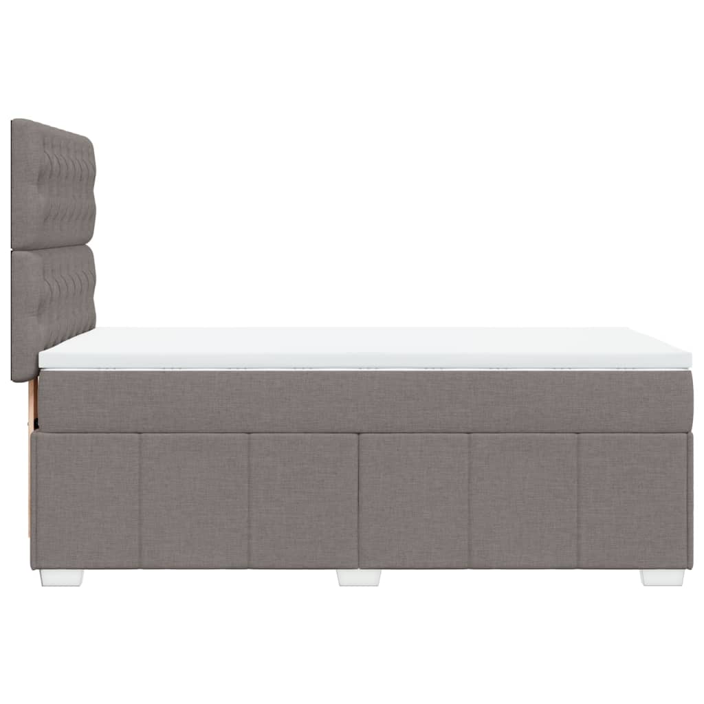 Sommier à lattes de lit avec matelas Taupe 90x200 cm Tissu