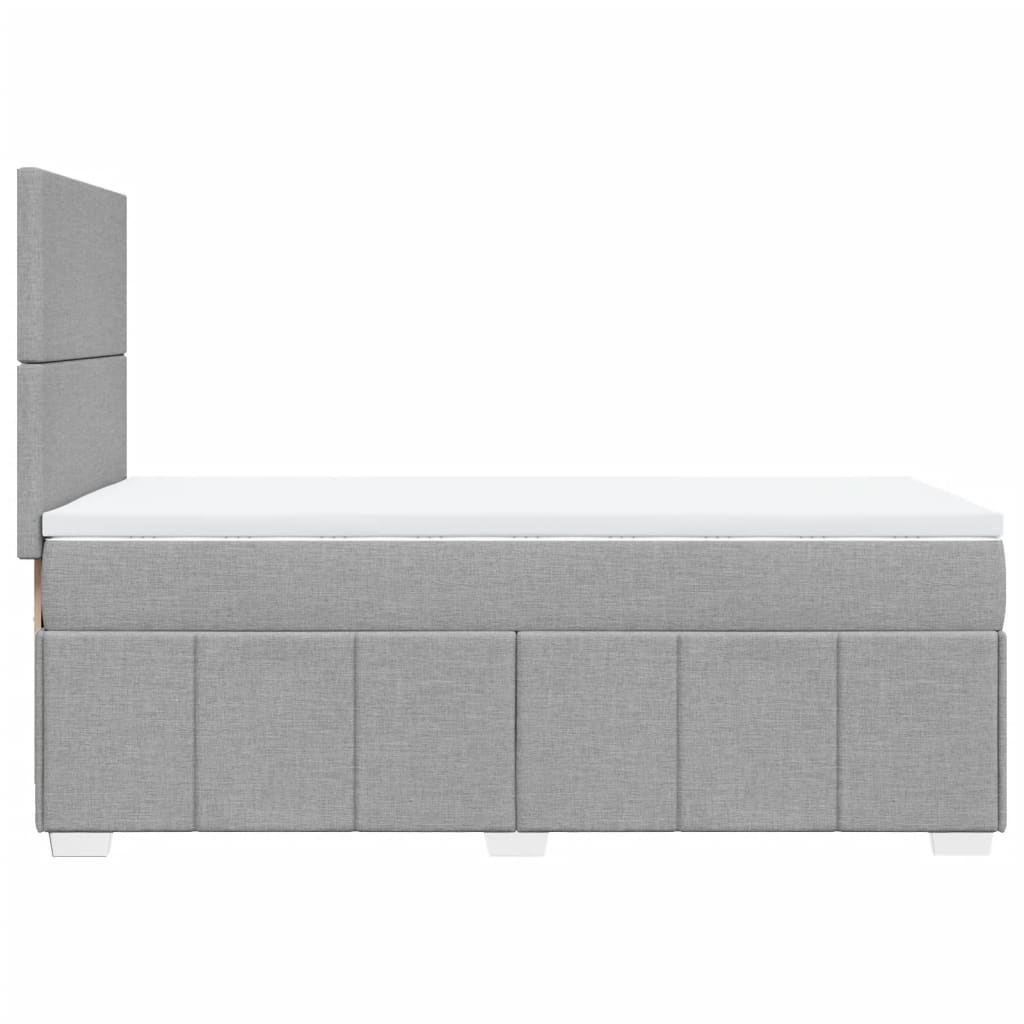 Sommier à lattes de lit avec matelas Gris clair 100x200cm Tissu