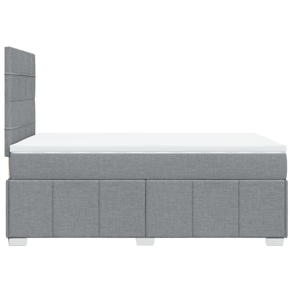 Sommier à lattes de lit avec matelas Gris clair 120x200cm Tissu