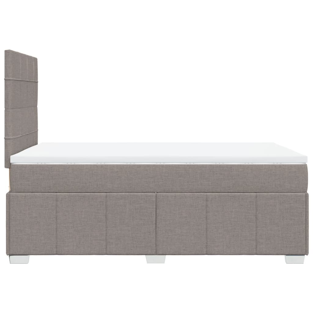 Sommier à lattes de lit avec matelas Taupe 120x200 cm Tissu