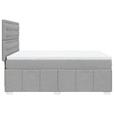 Sommier à lattes de lit avec matelas Gris clair 140x190cm Tissu