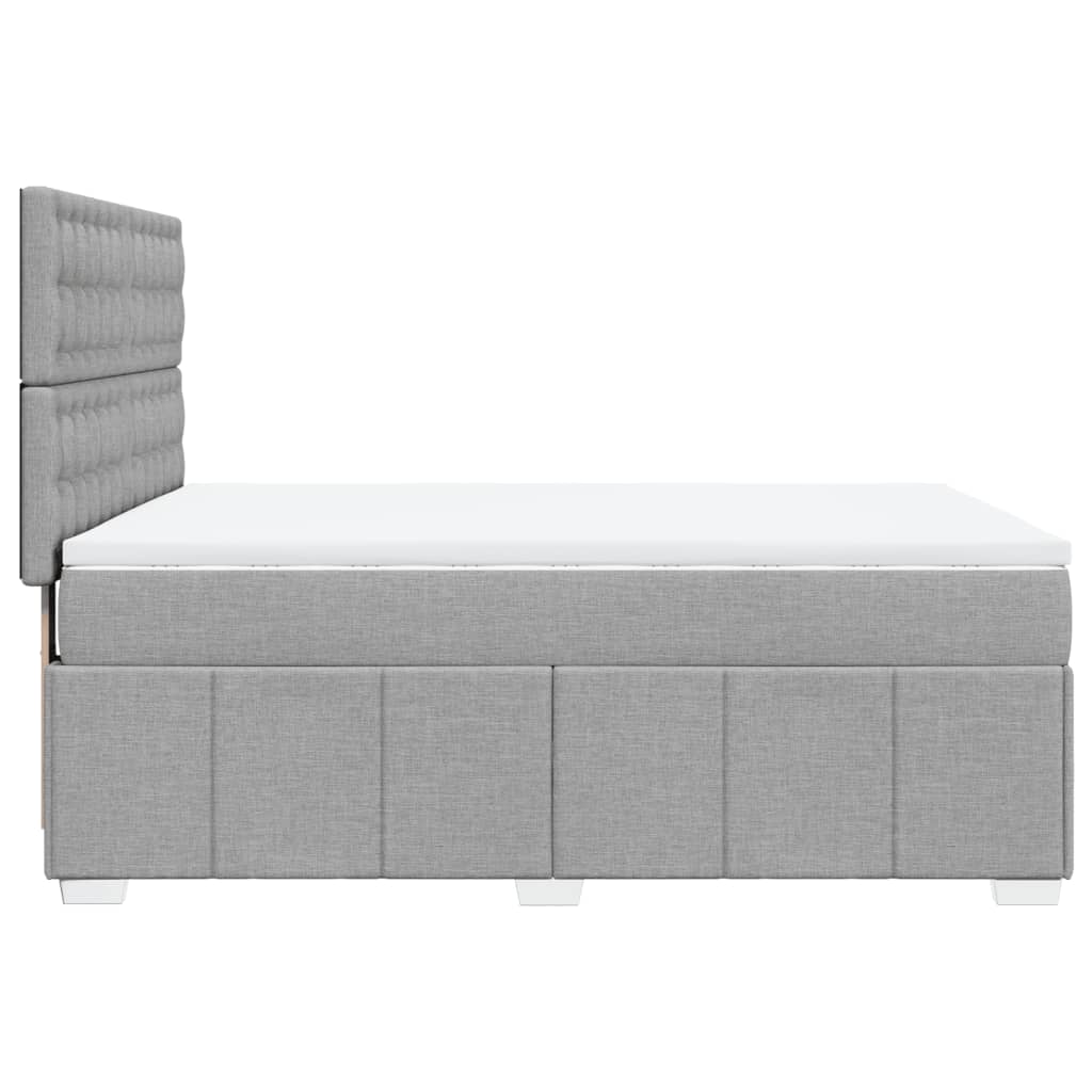 Sommier à lattes de lit avec matelas Gris clair 140x200cm Tissu