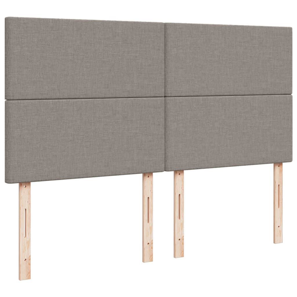 Sommier à lattes de lit avec matelas Taupe 200x200 cm Tissu