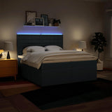 Slatted bed base with mattress Blue 200x200 cm Fabric