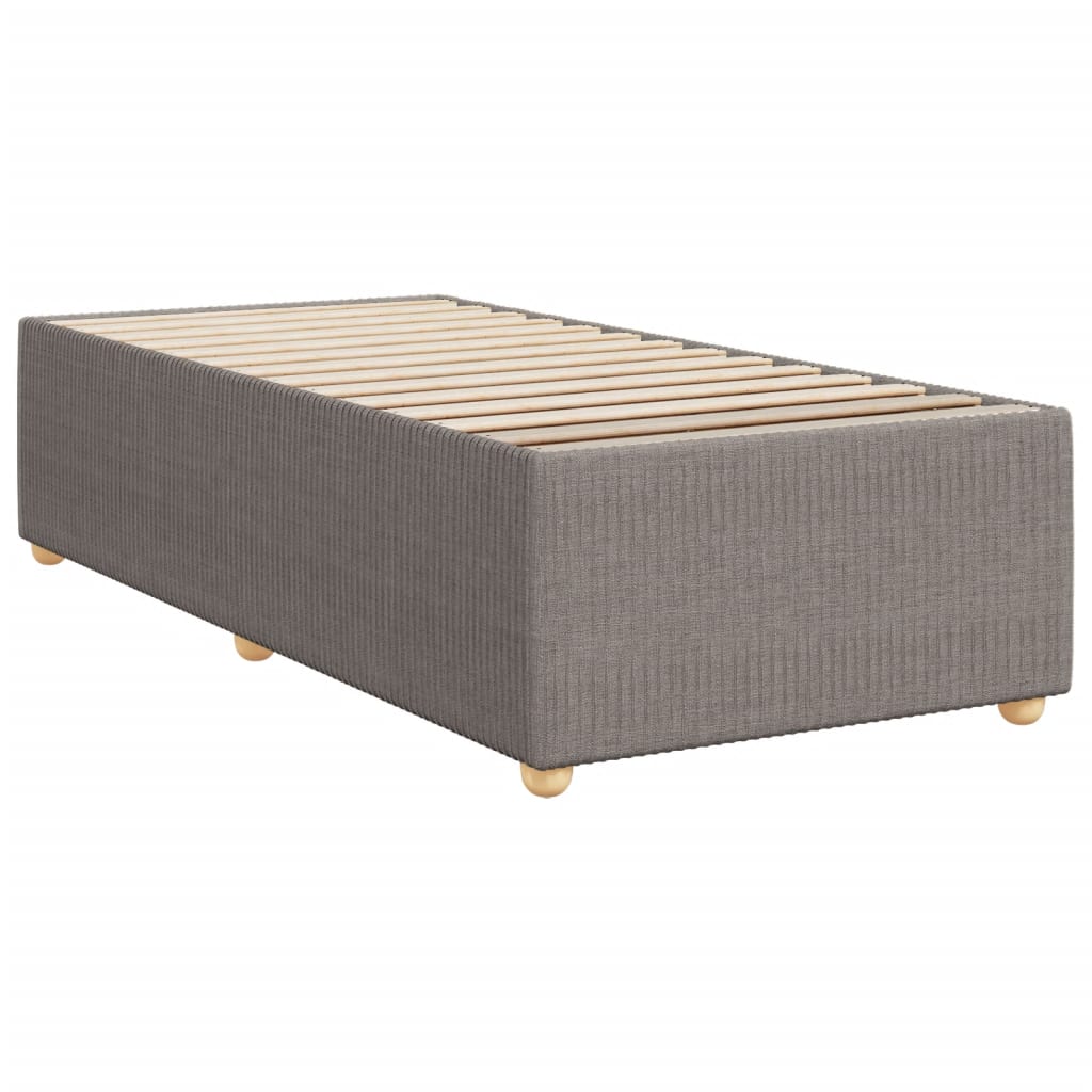 Sommier à lattes de lit avec matelas Taupe 80x200 cm Tissu