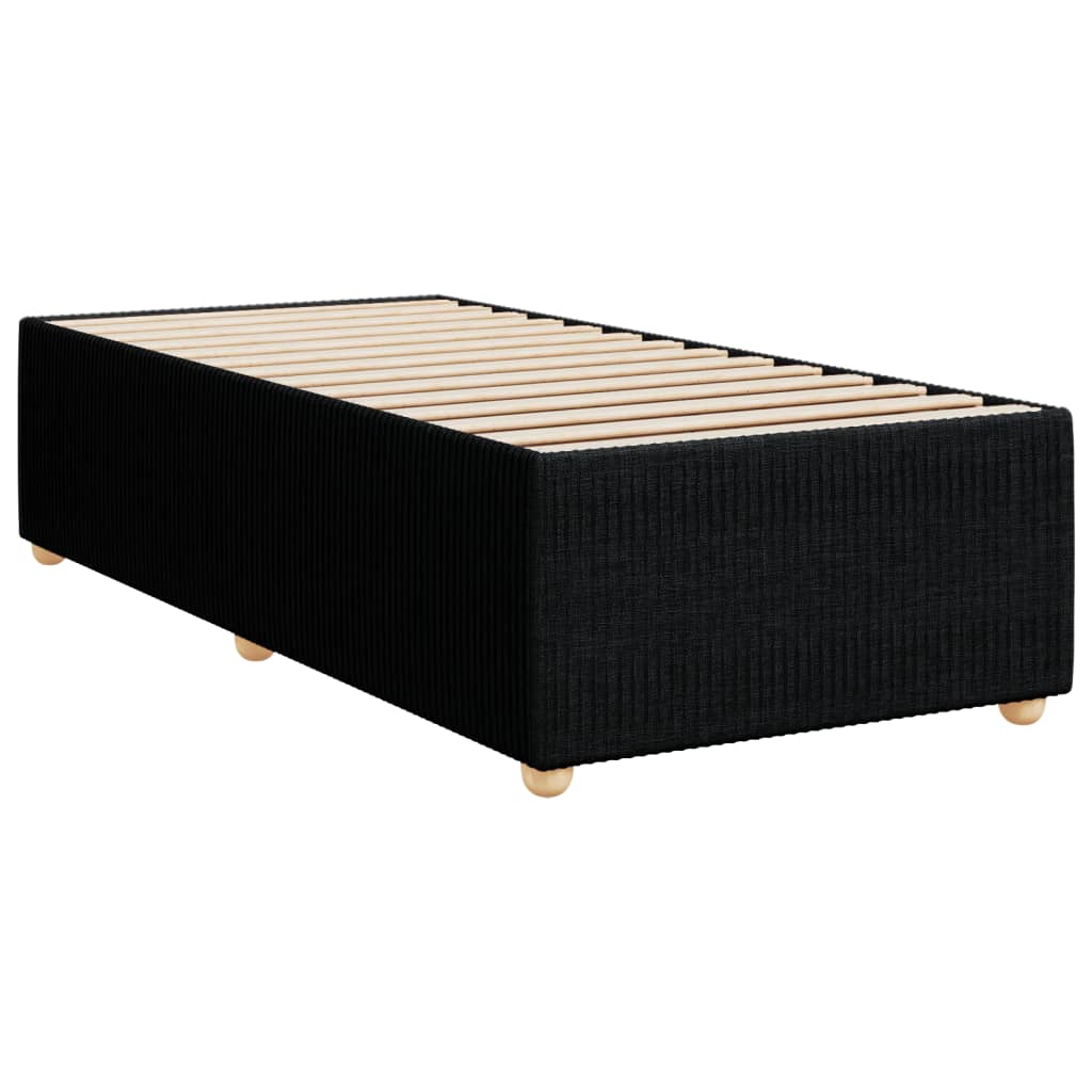 Sommier à lattes de lit avec matelas Noir 90x200 cm Tissu