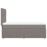 Sommier à lattes de lit avec matelas Taupe 90x200 cm Tissu