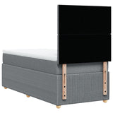 Sommier à lattes de lit avec matelas Gris clair 100x200cm Tissu