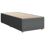 Slatted bed base with mattress Dark grey 100x200cm Fabric