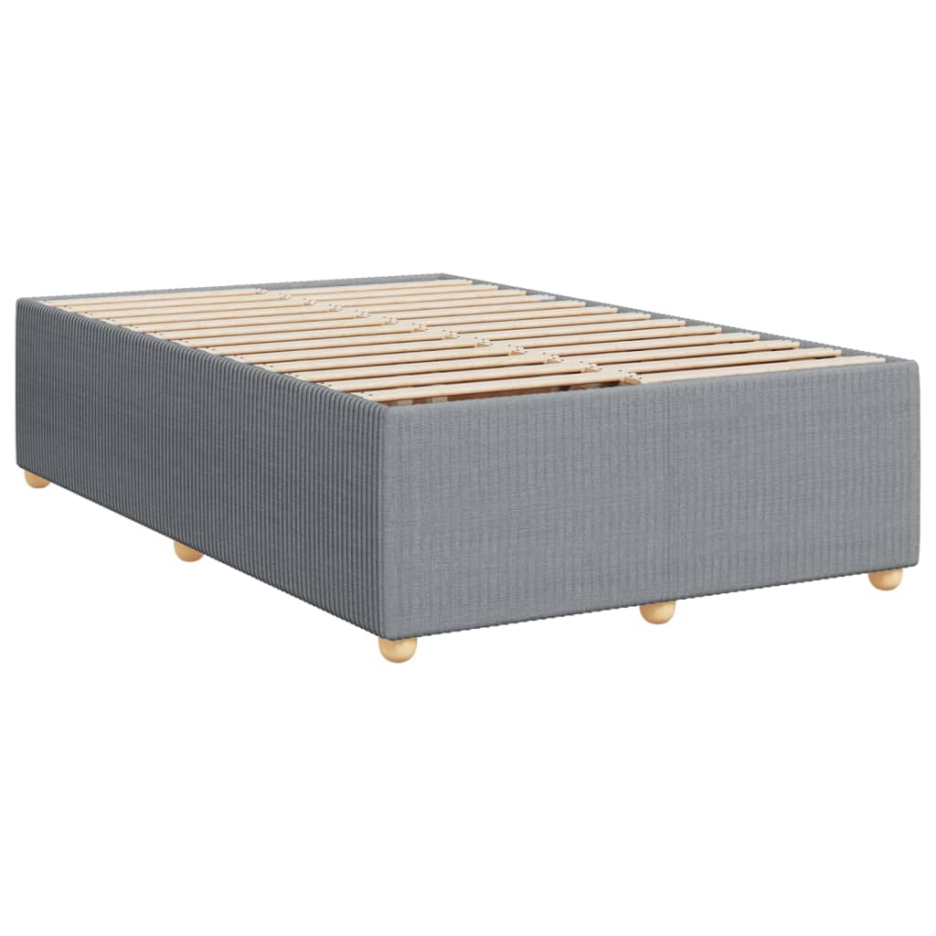 Sommier à lattes de lit avec matelas Gris clair 120x200cm Tissu