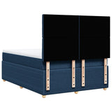 Slatted bed base with mattress Blue 140x200 cm Fabric