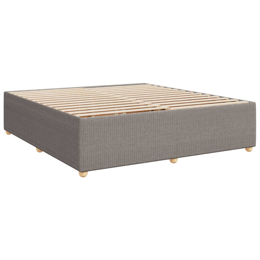 Slatted bed base with mattress Taupe 180x200 cm Fabric